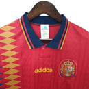 Camisa Retrô Seleção da Espanha I 1996 - Adidas Masculina - Vermelha com detalhes em azul e amarelo