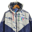 Jaqueta Corta-Vento Seleção da Itália 23/24 - Masculina Adidas - Branca e azul
