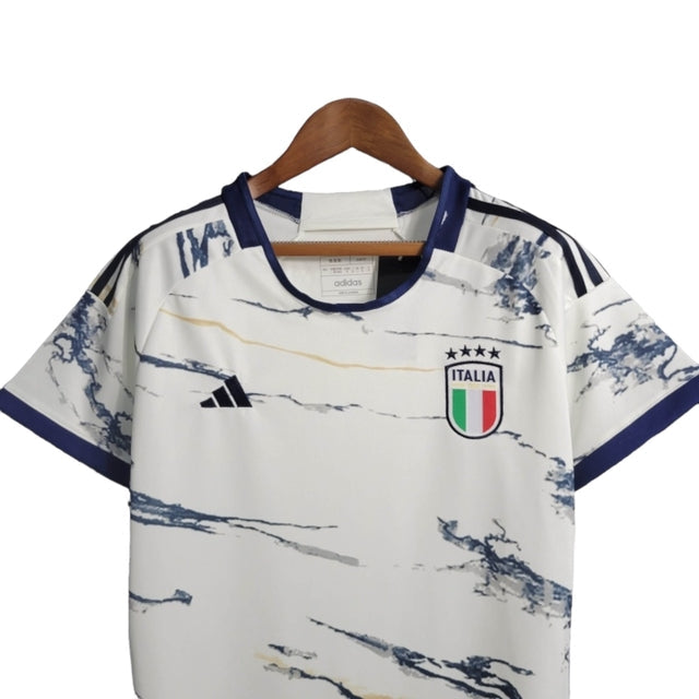 Camisa Seleção da Itália II 23/24 -  Adidas Feminina - Branca com detalhes em azul