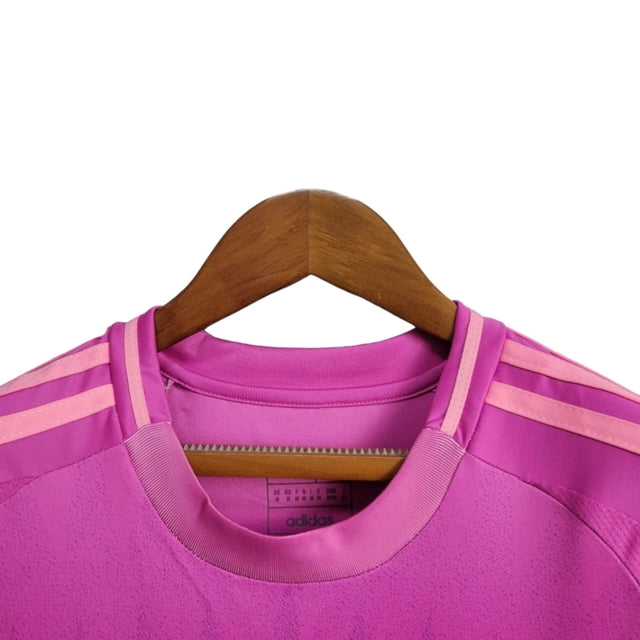 Camisa Seleção da Alemanha II 24/25 -  Adidas Feminina - Rosa com detalhes em roxo