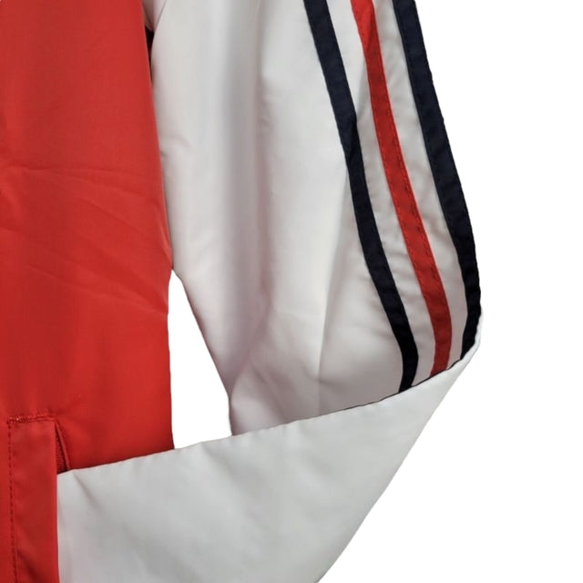 Jaqueta Corta-Vento São Paulo 24/25 - Masculina Adidas - Vermelha e branca