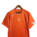 Camisa Retrô Seleção da Holanda I 2004 - Masculina Nike - Laranja com detalhes em branco