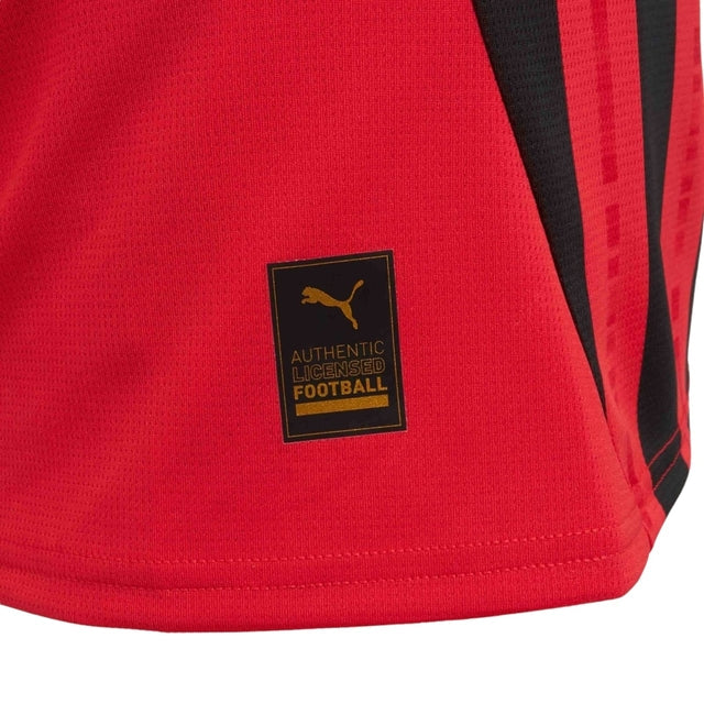 Camisa AC Milan I 24/25 -  Puma Feminina - Vermelha e preta