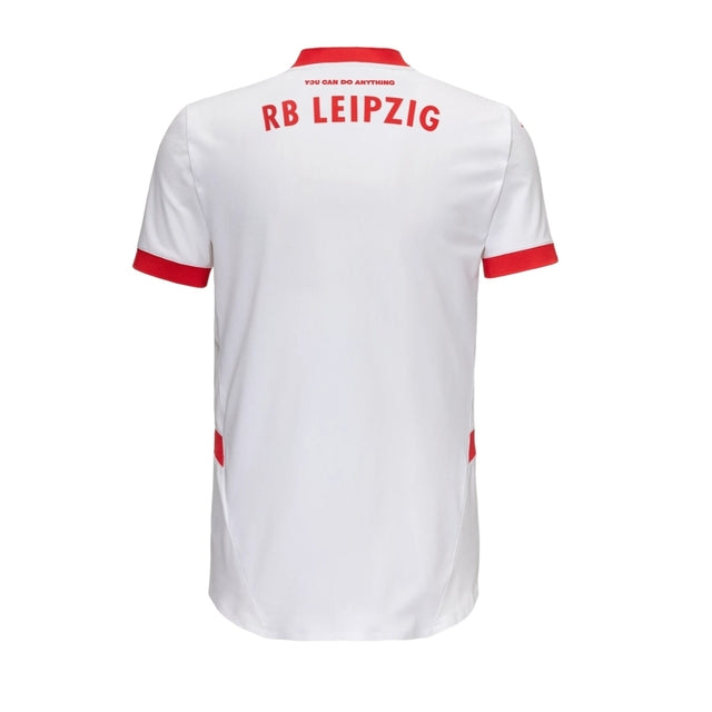 Camisa Red Bull Leipzig I 24/25 - Torcedor Puma Masculina - Branca com detalhes em vermelho