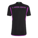 Camisa Bayern de Munique II 23/24 -  Adidas Feminina - Preta com detalhes em branco e roxo