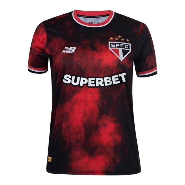 Camisa São Paulo III 24/25 - Torcedor New Balance Masculina - Preta e vermelha