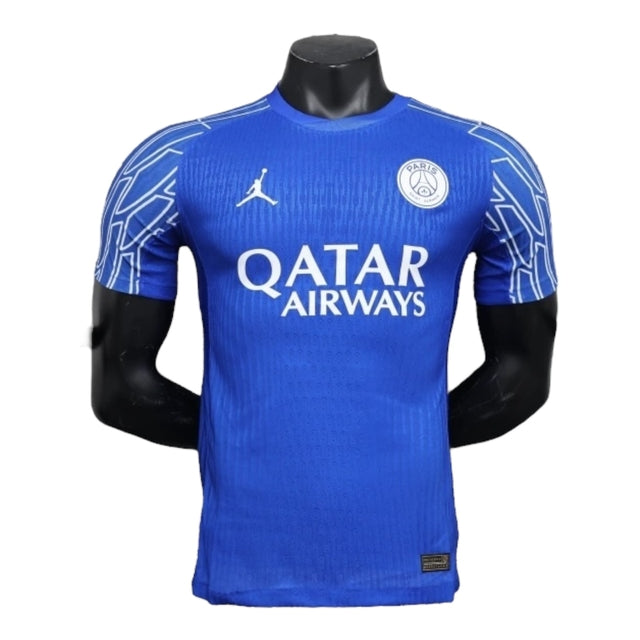 Camisa Paris Saint-Germain Fourth 24/25 - Jogador Jordan Masculina - Azul com detalhes em branco