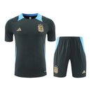 Kit Treino adulto - Camisa e Shorts - Seleção Argentina Adidas 24/25 - Cinza com detalhes em azul