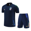 Kit Treino adulto - Camisa e Shorts - Seleção Itália Adidas 24/25 - Azul