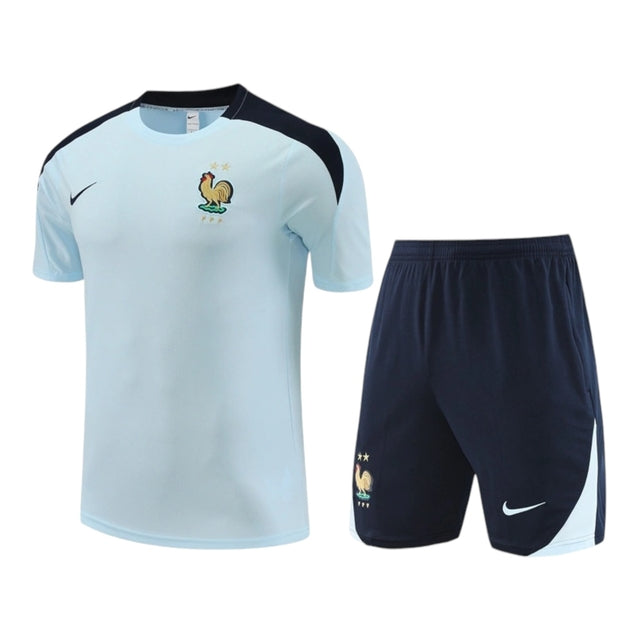 Kit Treino adulto - Camisa e Shorts - Seleção França Nike 24/25 - Azul