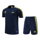 Kit Treino adulto - Camisa e Shorts - Arsenal Adidas 24/25 - Azul com detalhes em amarelo