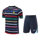 Kit Treino adulto - Camisa e Shorts - Seleção França Nike 24/25 - Azul com detalhes coloridos