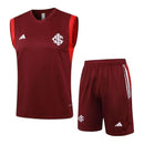 Kit Treino adulto - Camisa e Shorts - Internacional Adidas 24/25 - Vermelho