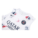 Kit Treino adulto - Camisa e Shorts - Paris Saint-Germain Nike 24/25 - Branco e azul com detalhes em vermelho