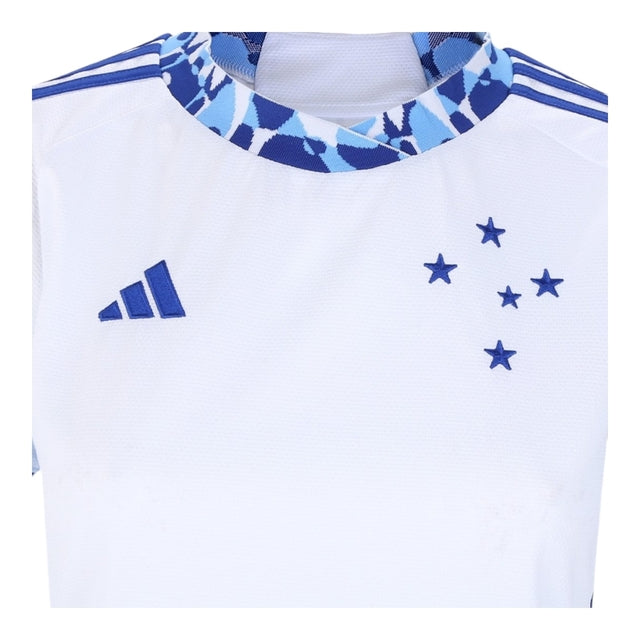 Camisa Cruzeiro II 24/25 -  Adidas Feminina - Branca com detalhes em azul