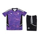 Kit Treino adulto - Camisa e Shorts - Juventus Adidas 23/24 - Roxo e preto