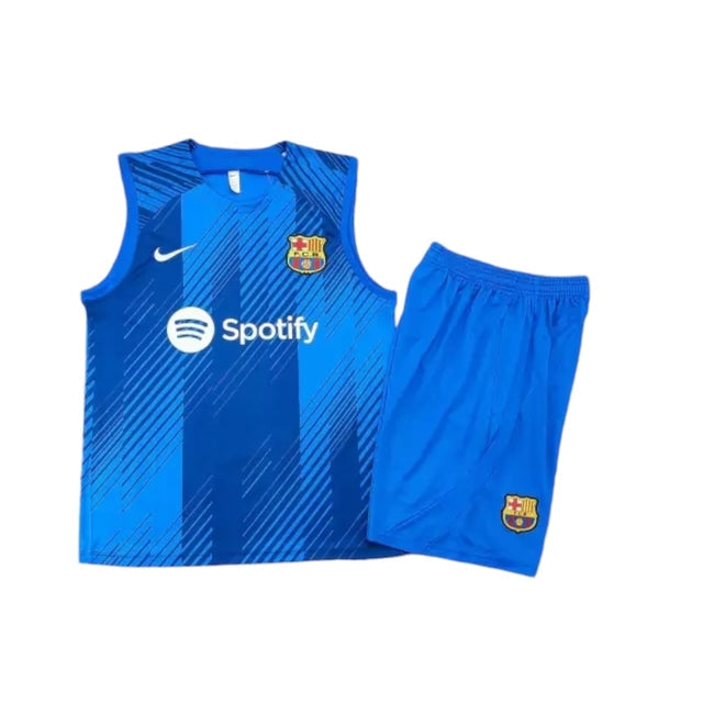 Kit Treino adulto - Camisa e Shorts - Barcelona Nike 23/24 - Azul