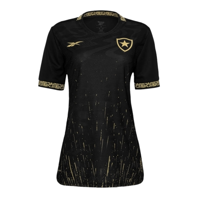 Camisa Botafogo II 24/25 -  Reebok Feminina - Preta com detalhes em dourado