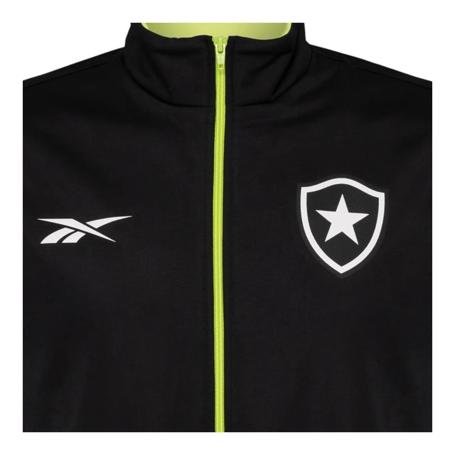Jaqueta Corta-Vento Botafogo 24/25 - Masculina Reebok - Preta com detalhes em cinza e amarelo
