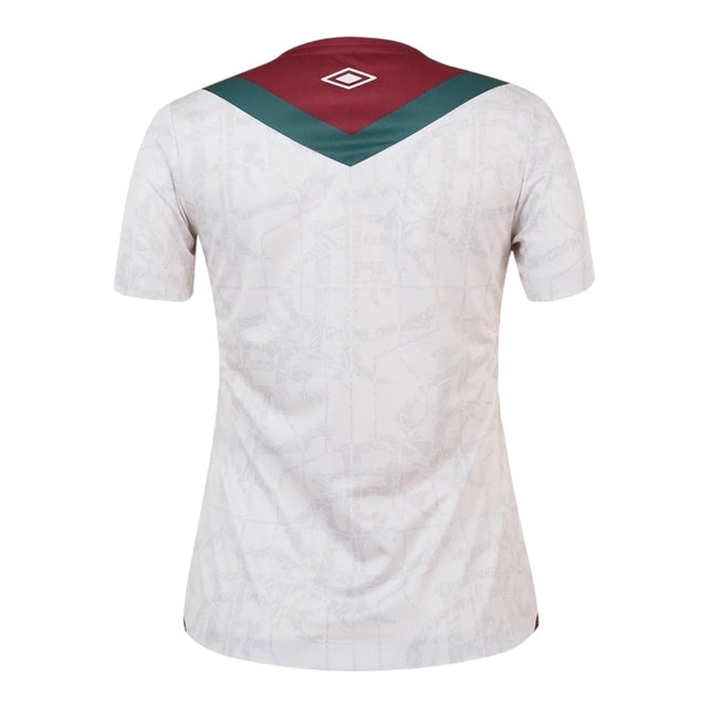 Camisa Fluminense III 24/25 -  Umbro Feminina - Branca com detalhes em verde e vermelho
