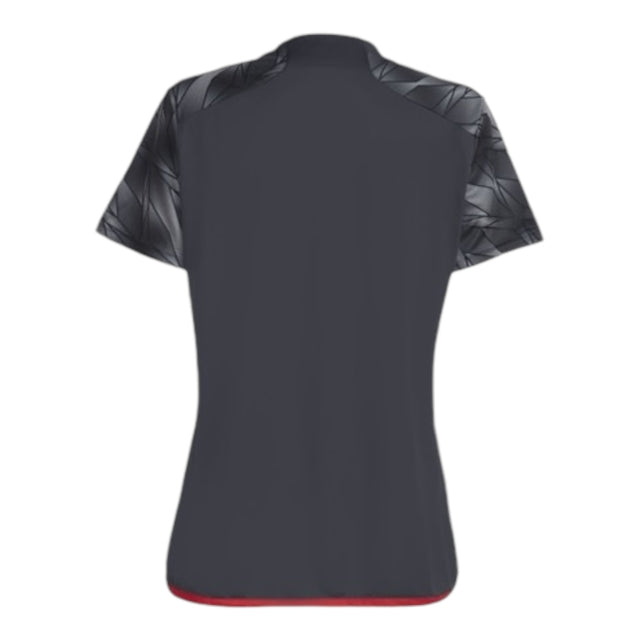 Camisa Flamengo III 24/25 -  Adidas Feminina - Preta com detalhes em cinza e vermelho