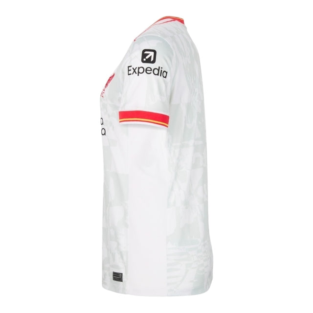 Camisa Liverpool III 24/25 -  Nike Feminina - Branca com detalhes em vermelho e cinza