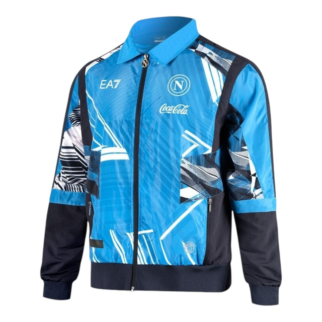 Jaqueta Corta-Vento Napoli 24/25 - Masculina EA7 - Azul com detalhes em branco