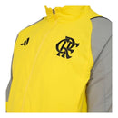 Jaqueta Corta-Vento Flamengo 24/25 - Masculina Adidas - Amarela e cinza com detalhes em preto