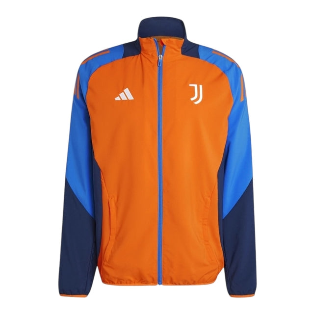 Jaqueta Corta-Vento Juventus Treino 24/25 - Masculina Adidas - Laranja com detalhes em azul