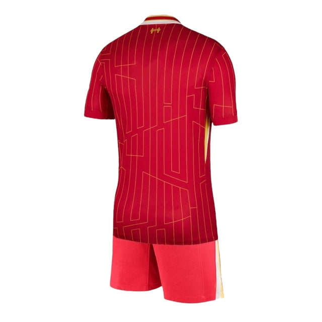 Kit Infantil Liverpool I 24/25 - Nike - Vermelho com detalhes em amarelo