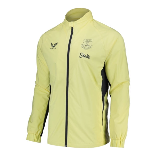 Jaqueta Corta-Vento Everton Treino 24/25 - Masculina Castore - Amarelo com detalhes em cinza