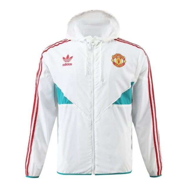 Jaqueta Corta-Vento Manchester United Treino - Masculina Adidas - Branca