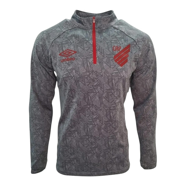 Jaqueta Corta-Vento Athletico Paranaense Treino 24/25 - Masculino Umbro - Cinza com detalhes em vermelho