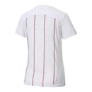 Camisa Manchester City Pré-jogo 25/26 -  Adidas Feminina - Branca com detalhes em vinho