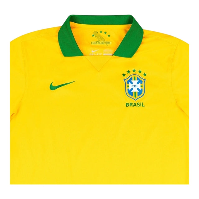 Camisa Retrô Seleção Brasileira I 2013/14 - Masculina Nike - Amarela com detalhes em verde