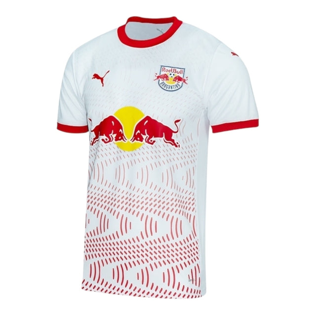 Camisa Red Bull Bragantino I 25/26 - Torcedor Puma Masculina - Branca com detalhes em vermelho