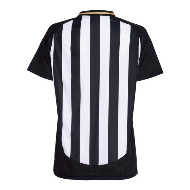 Camisa Atlético Mineiro I 25/26 -  Adidas Feminina - Preta com listras branca com detalhes em amarelo