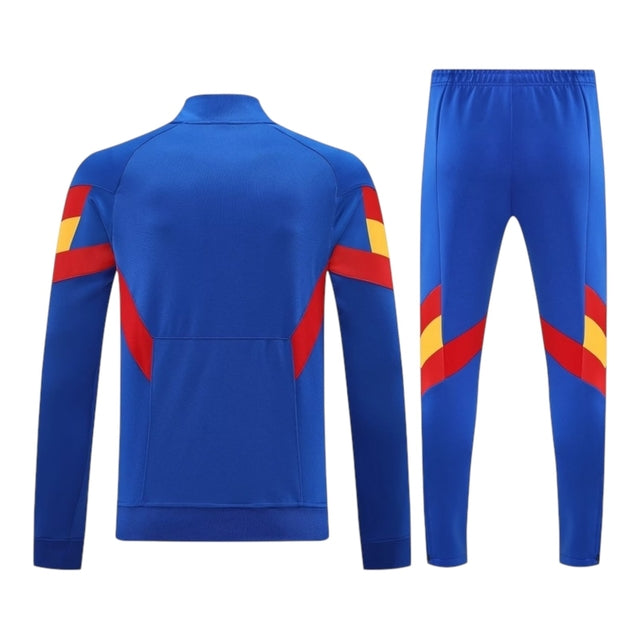 Conjunto Seleção Espanha Treino 25/26 - Masculino Nike - Azul com detalhes em vermelho e amarelo