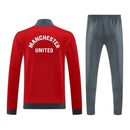 Conjunto Manchester United Treino 25/26 - Masculino Adidas - Vermelho e cinza