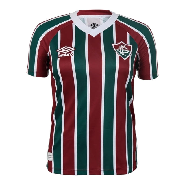 Camisa Fluminense I 25/26 -  Umbro Feminina - Vermelha e verde com detalhes em branco