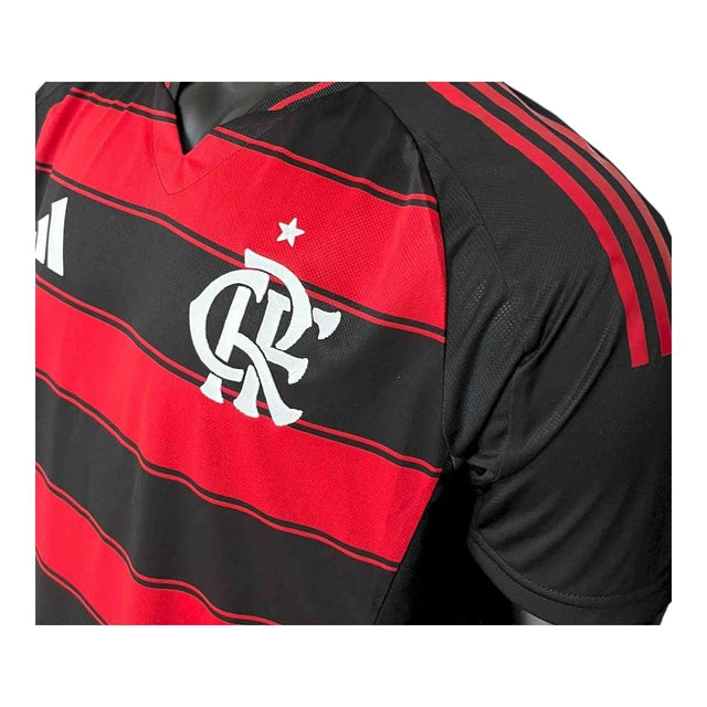 Camisa Flamengo I 25/26 - Jogador Adidas Masculina - Vermelha e preta