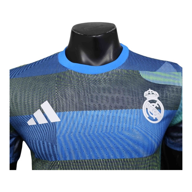 Camisa Real Madrid Pré-jogo 25/26 - Jogador Adidas Masculina - Azul