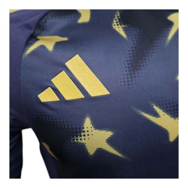 Camisa Boca Juniors III 25/26 - Jogador Adidas Masculina - Azul com detalhes em amarelo