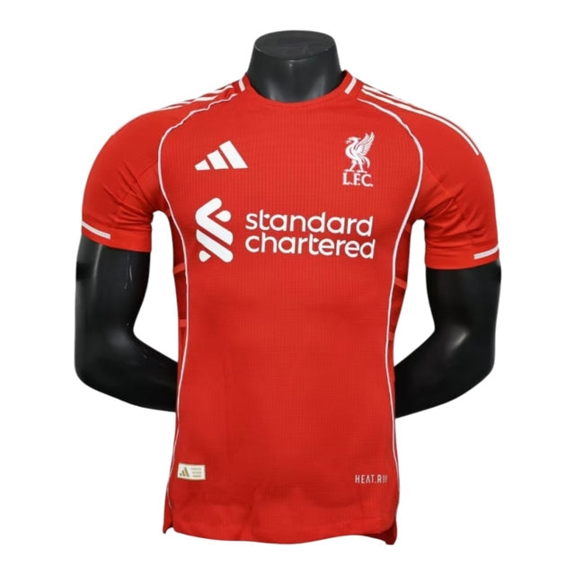 Camisa Liverpool I 25/26 - Jogador Adidas Masculina - Vermelha com detalhes em branco