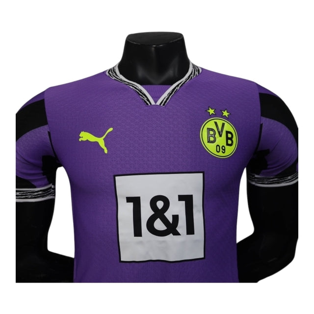 Camisa Borussia Dortmund Edição especial de Aniversário 25/26 - Jogador Puma Masculina - Roxa com detalhes em preto