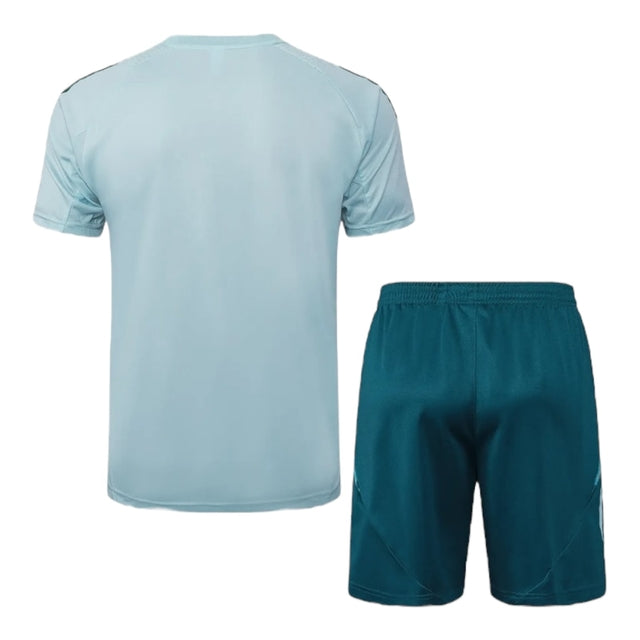 Kit Treino adulto - Camisa e Shorts - Cruzeiro Adidas 25/26 - Azul Turquesa