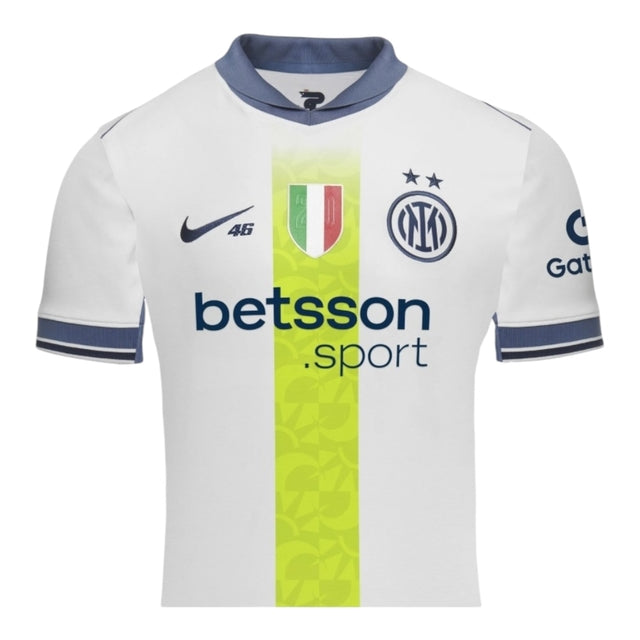 Camisa Inter de Milão Edição especial Valentino Rossi II 24/25 - Torcedor Nike Masculina - Branca com detalhes em azul