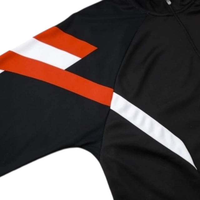 Jaqueta Corta-Vento Flamengo Treino 25/26 - Masculina Adidas - Preta com detalhes em branco e vermelho