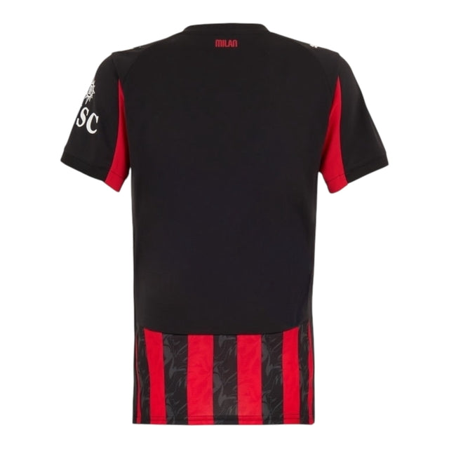 Camisa AC Milan I 25/26 -  Puma Feminina - Preta e vermelha com detalhes em cinza