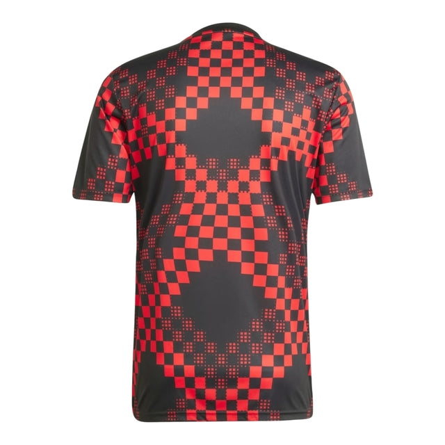 Camisa Benfica Pré-jogo 25/26 - Torcedor Adidas Masculina - Preta com detalhes em vermelho